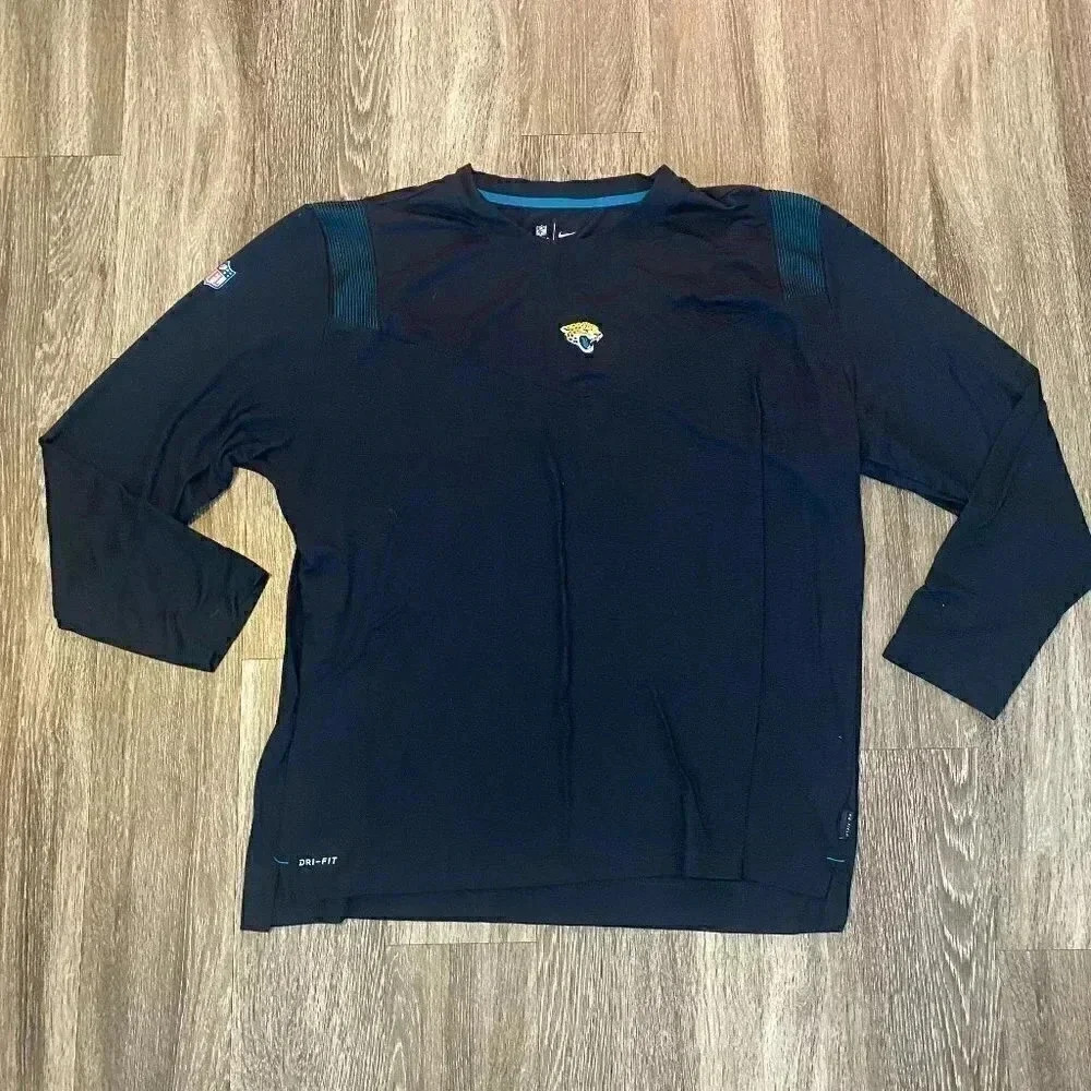 Mens Nike Black Jacksonville Jaguars Long Sleeve Shirt - 3XL